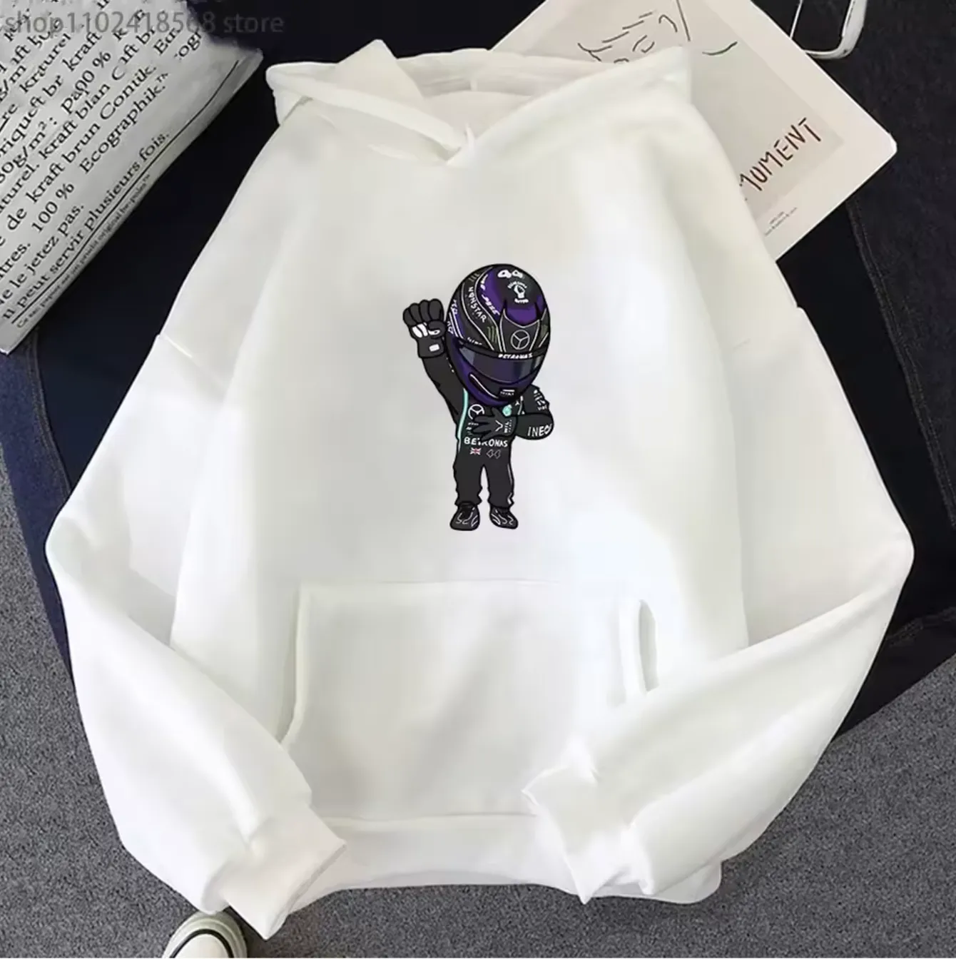 Podium Fist Hoodie in white